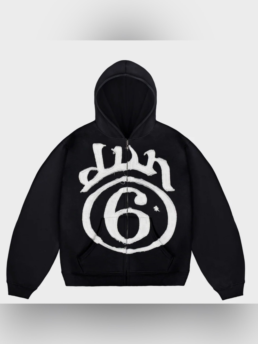 Divinbydivin BLACK 6STARS PATCH ZIP